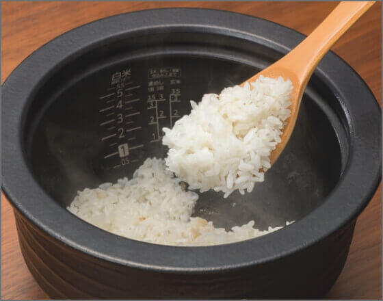 少量炊き、炊込みごはんの調理例 白米1合 イメージ画像