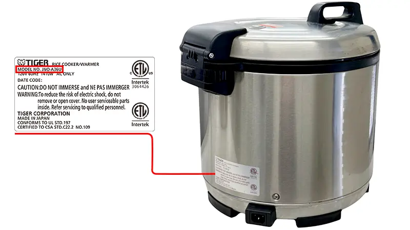 Commercial Wares Model Number Example